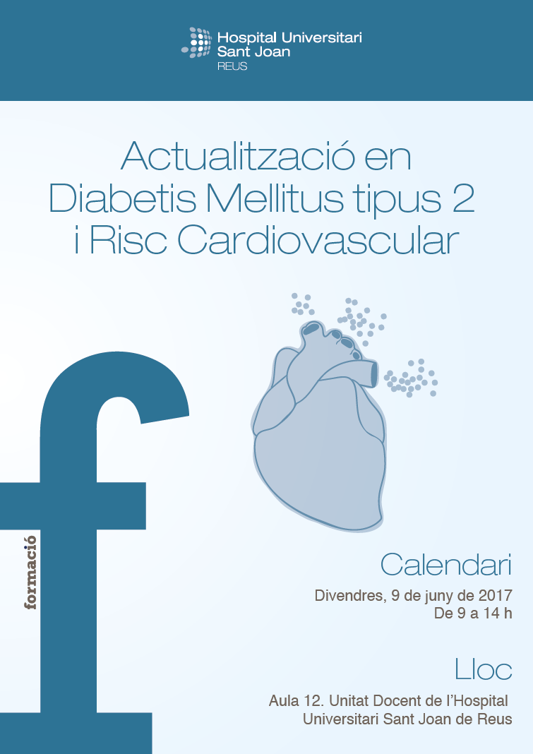Cartell del Curs d'Actualització en Diabetis Mellitus tipus 2 i Risc Cardiovascular